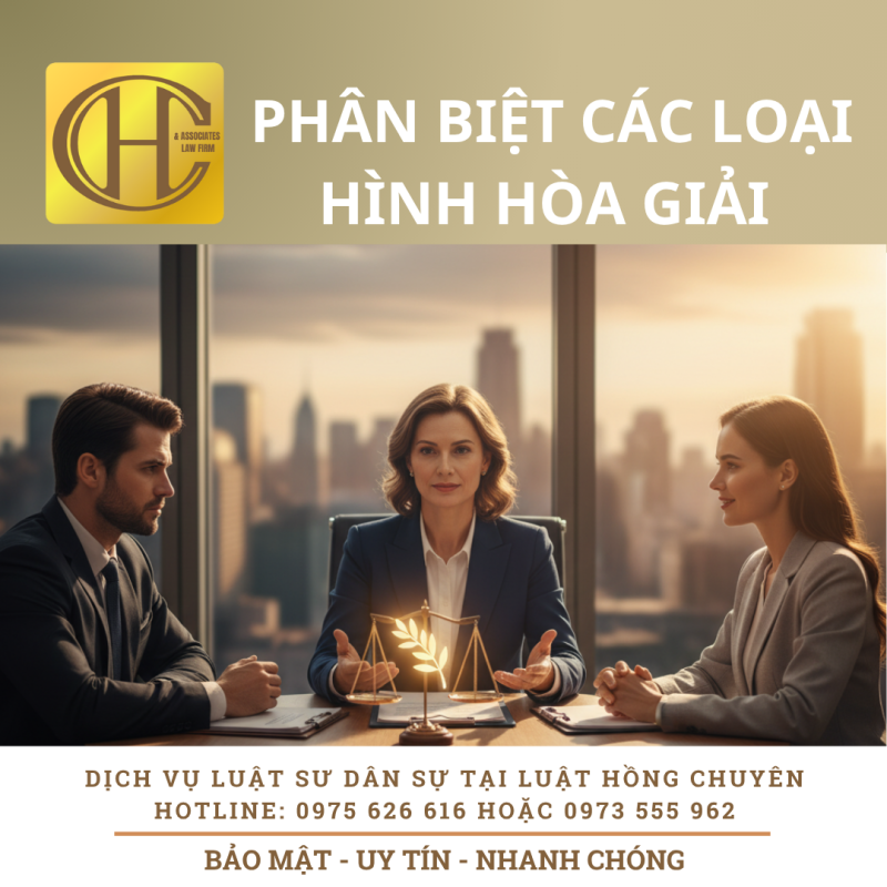 PHÂN BIỆT CÁC LOẠI HÌNH HÒA GIẢI THEO PHÁP LUẬT VIỆT NAM
