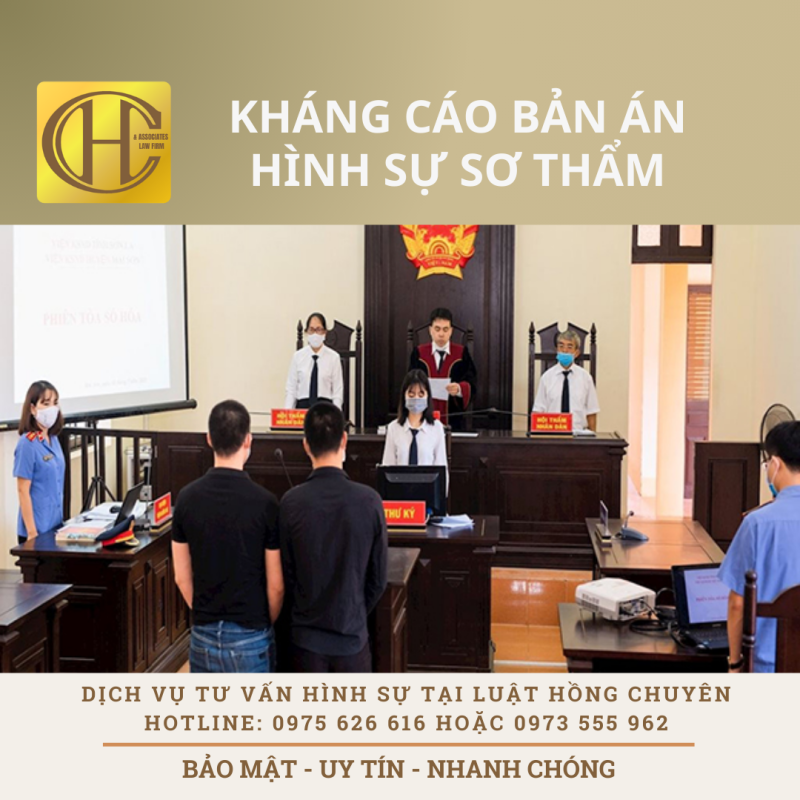 KHÁNG CÁO BẢN ÁN HÌNH SỰ SƠ THẨM