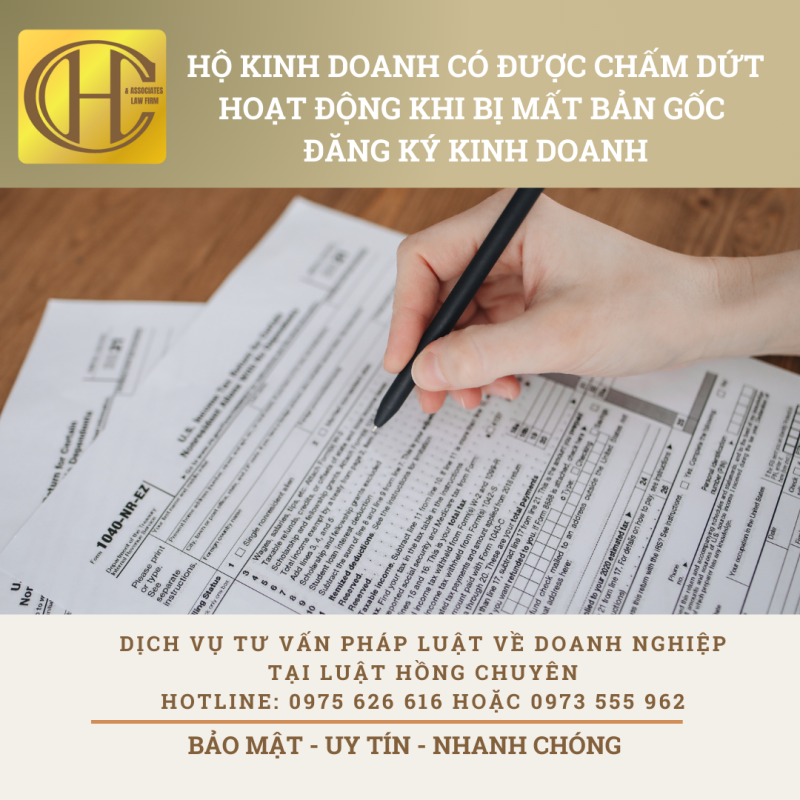 Hộ kinh doanh có được chấm dứt hoạt động khi không còn bản gốc Giấy chứng nhận đăng ký Hộ kinh doanh?