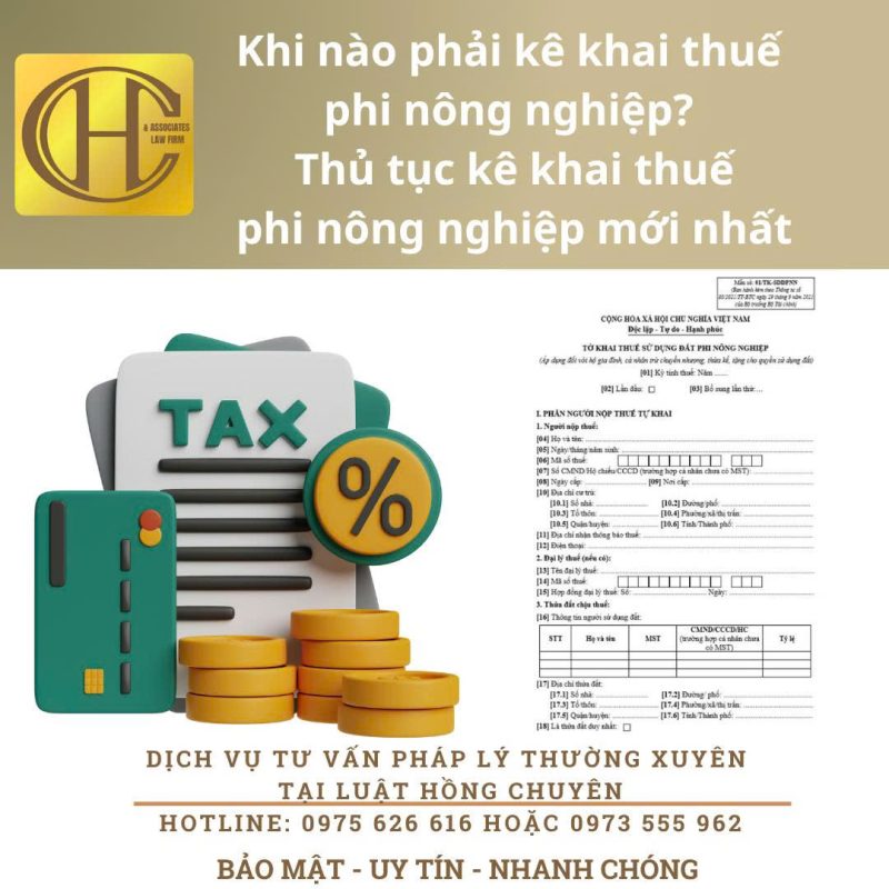 KHI NÀO PHẢI KÊ KHAI THUẾ PHI NÔNG NGHIỆP