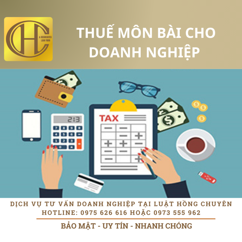 THUẾ MÔN BÀI CHO DOANH NGHIỆP THUẾ MÔN BÀI CHO DOANH NGHIỆP
