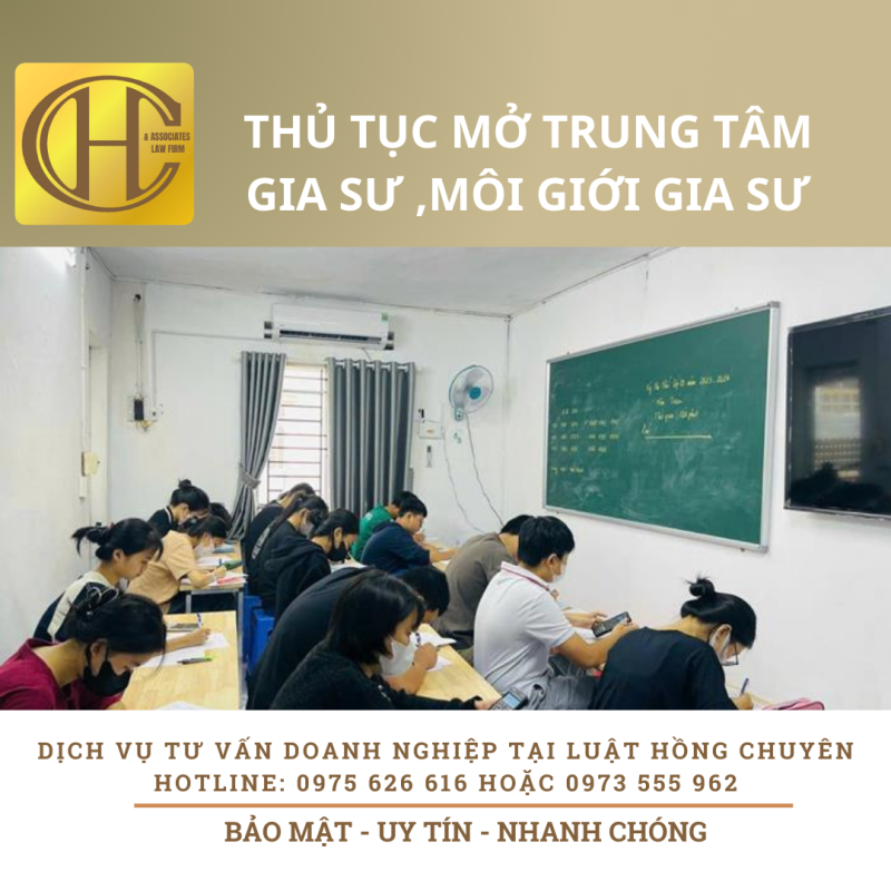 THỦ TỤC MỞ TRUNG TÂM GIA SƯ THỦ TỤC MỞ TRUNG TÂM GIA SƯ
