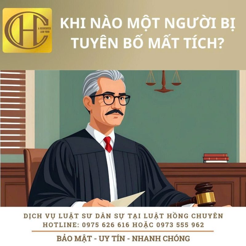 TRÌNH TỰ THỦ TỤC TUYÊN BỐ NGƯỜI MẤT TÍCH